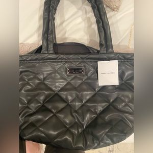 Marc Jacobs faux leather motto tote